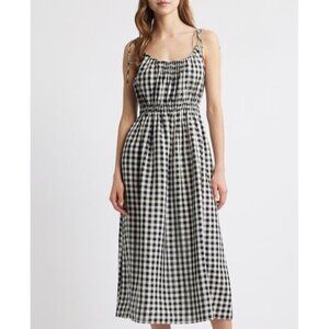 Doen Women's Leslie Gingham Pleated Maxi Dress